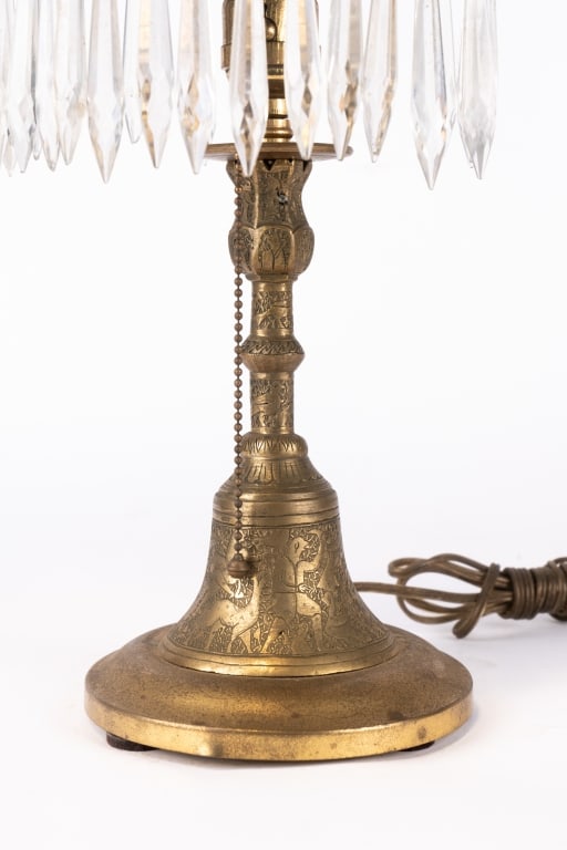 EARLY 20TH C. MOORISH BRASS TABLE LAMP - 4