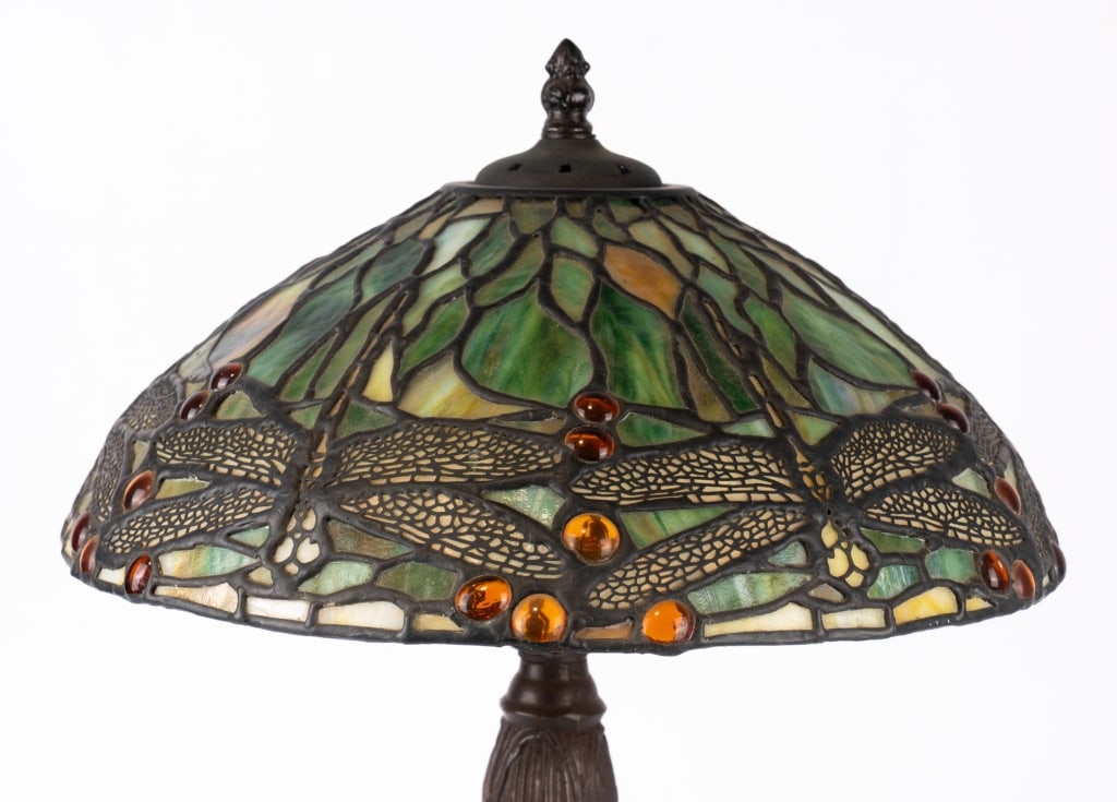 TIFFANY STYLE DRAGONFLY TABLE LAMP - 2