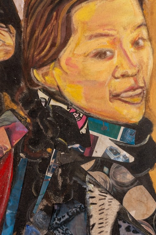 'DO NOT DISTURB' MM COLLAGE ON CANVAS, 2002 - 6