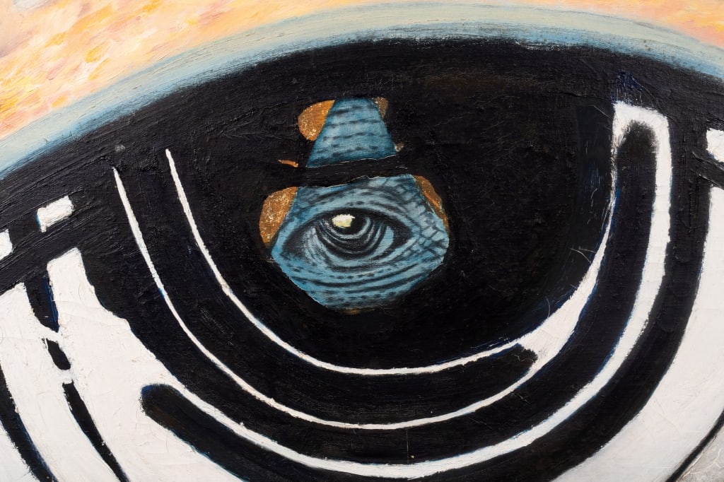 MONUMENTAL ROBERT SMITH 'EYE', O/C - 6