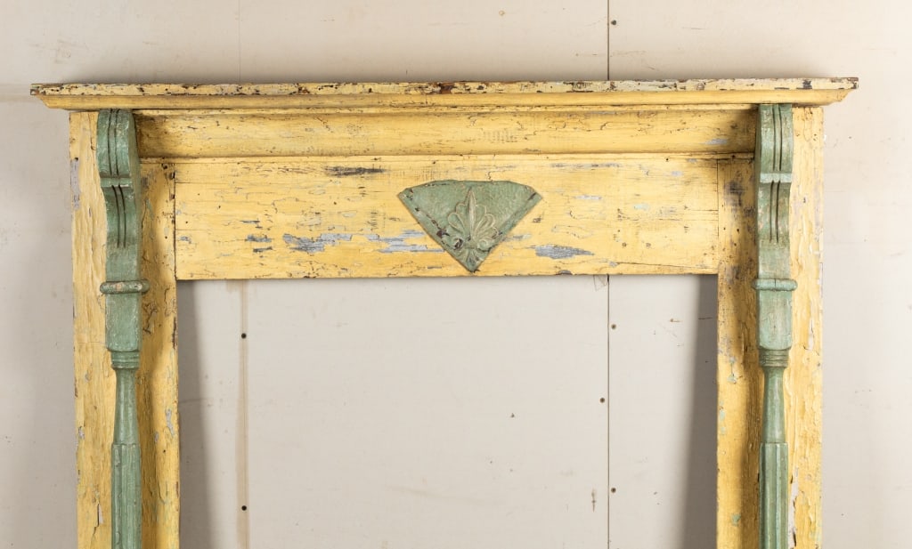 FRENCH PROVINCIAL PAINTED FIREPLACE MANTEL SURROUND - 2