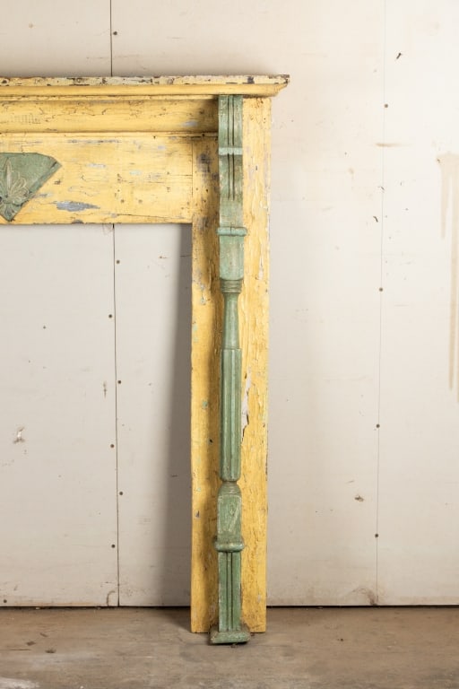 FRENCH PROVINCIAL PAINTED FIREPLACE MANTEL SURROUND - 3
