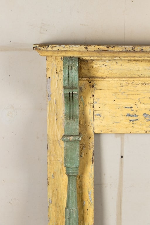 FRENCH PROVINCIAL PAINTED FIREPLACE MANTEL SURROUND - 4