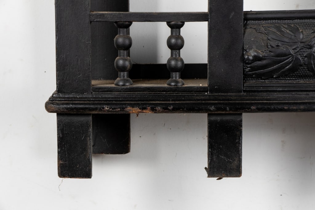 EASTLAKE STYLE EBONIZED ETAGERE WALL SHELF - 7
