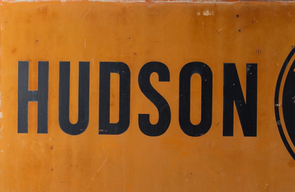 HUDSON COAL PAINTED METAL ADVERTISING SIGN - 3
