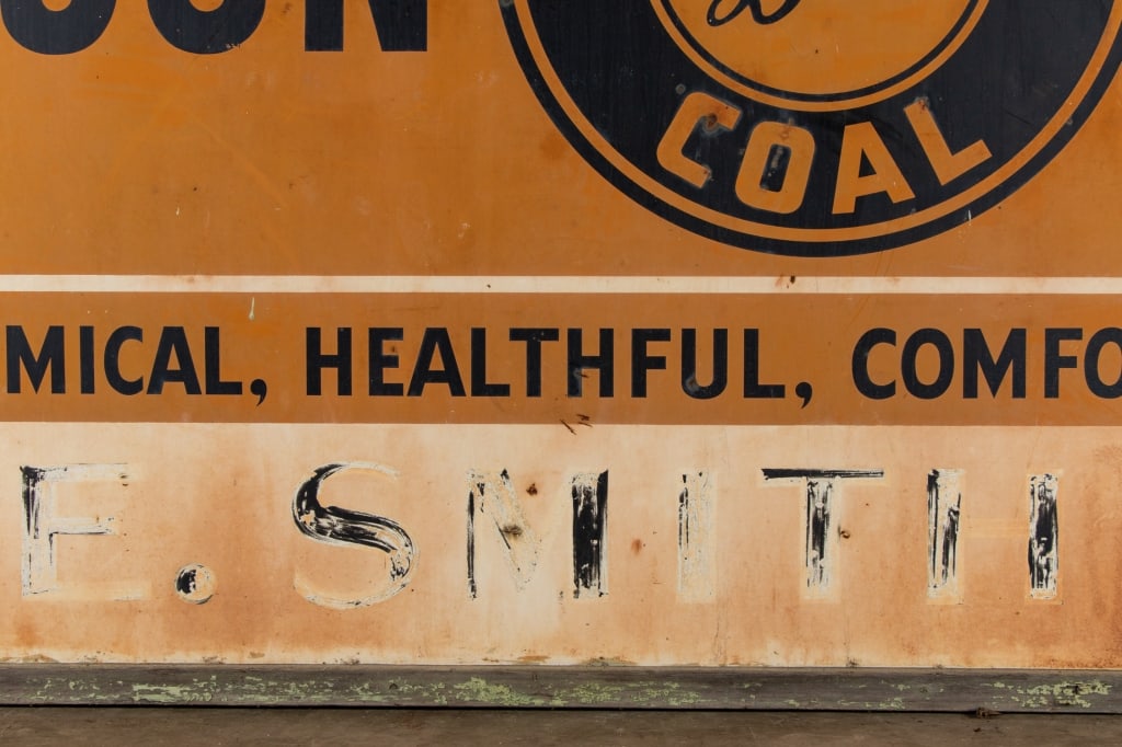 HUDSON COAL PAINTED METAL ADVERTISING SIGN - 4