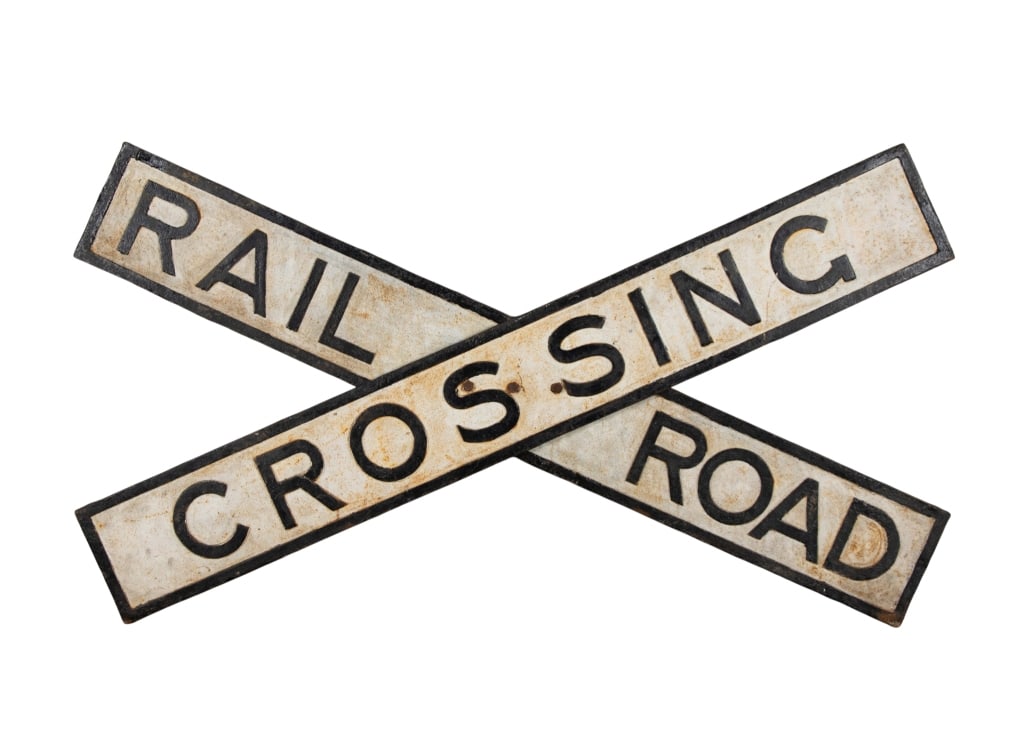 RAILROAD CROSSING METAL SIGN (1 of 4)