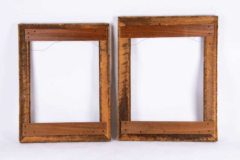 TWO MODERN WOODEN PICTURE FRAMES - 8