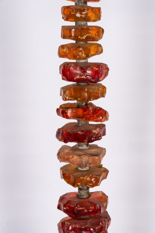 GLASS & METAL GARDEN SCULPTURE - 5