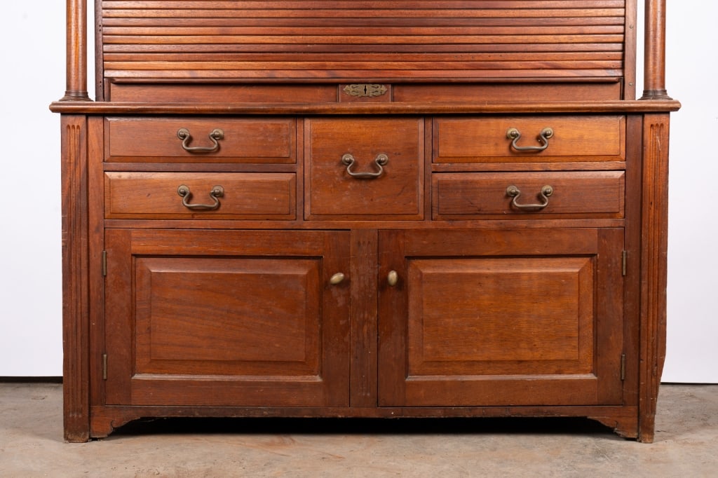 ANTIQUE MAHOGANY DENTAL CABINET - 2