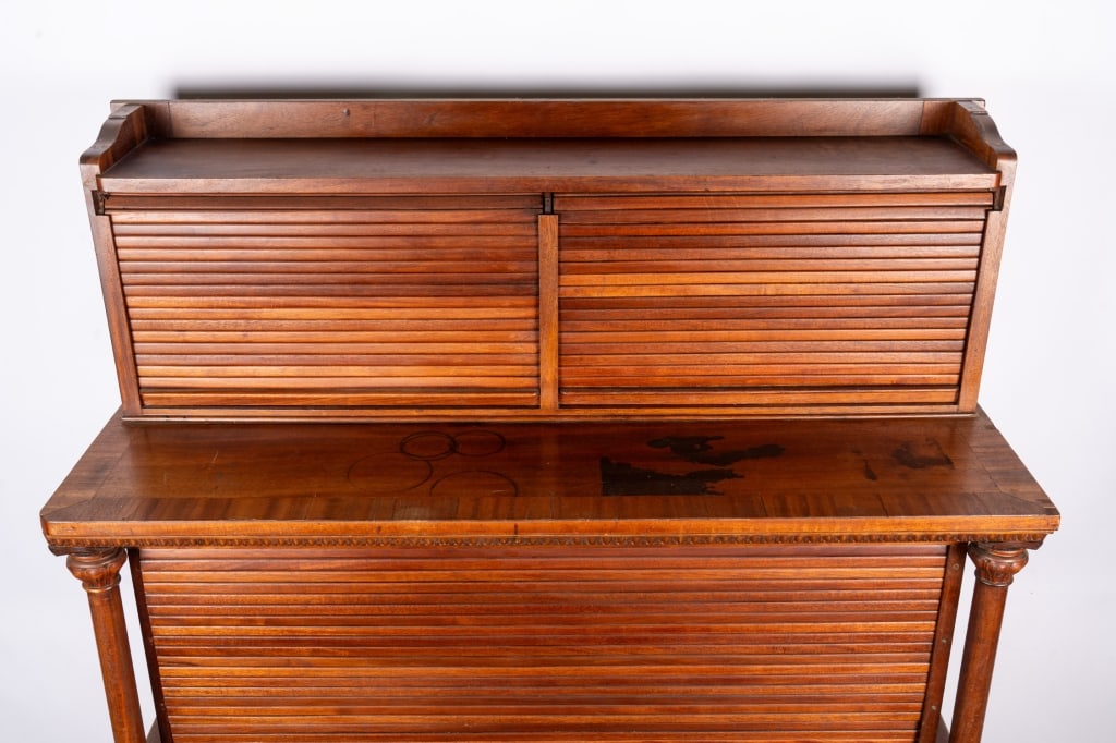 ANTIQUE MAHOGANY DENTAL CABINET - 4