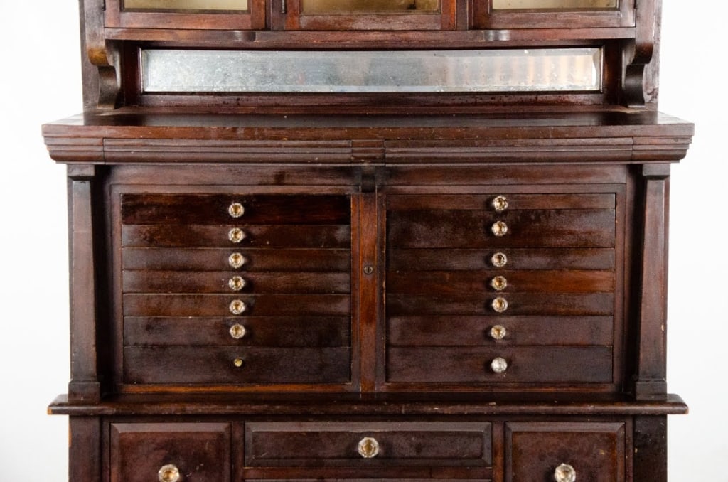 EARLY 20TH CENTURY MAHOGANY DENTAL CABINET - 8