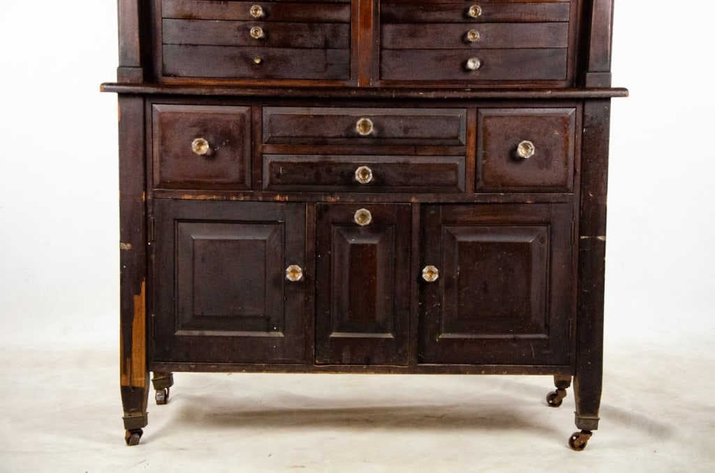 EARLY 20TH CENTURY MAHOGANY DENTAL CABINET - 9