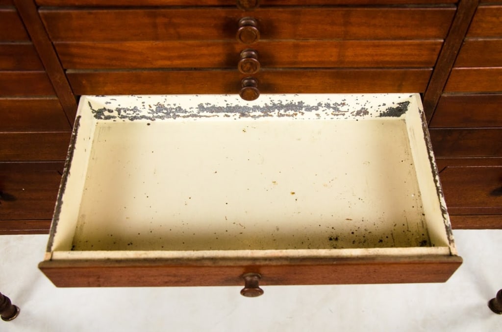 EARLY 20TH C. WOODEN DENTAL CABINET - 5