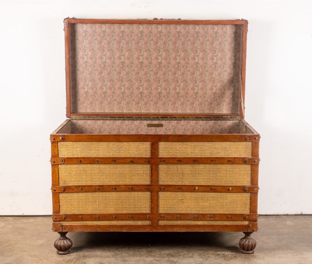 MAITLAND SMITH LEATHER-BOUND TRUNK - 3