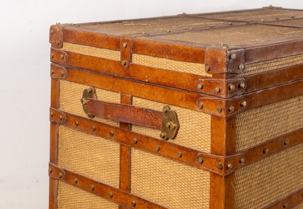 MAITLAND SMITH LEATHER-BOUND TRUNK - 6