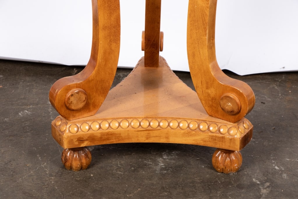 20TH CENTURY MARBLE TOP PEDESTAL TABLE - 2