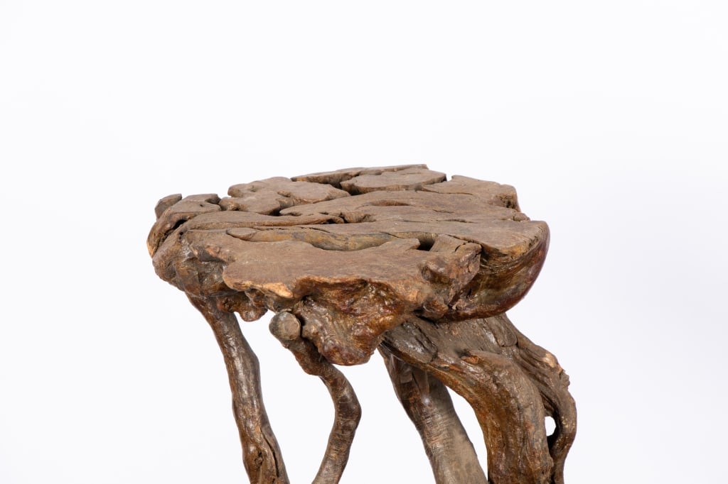 VINTAGE DRIFTWOOD PLANT STAND - 4