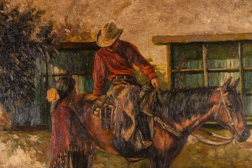 ATTR. TO W. HOMER, HORSEMAN, OIL ON CANVAS - 5