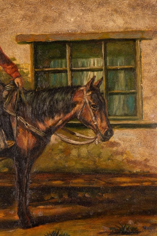 ATTR. TO W. HOMER, HORSEMAN, OIL ON CANVAS - 7