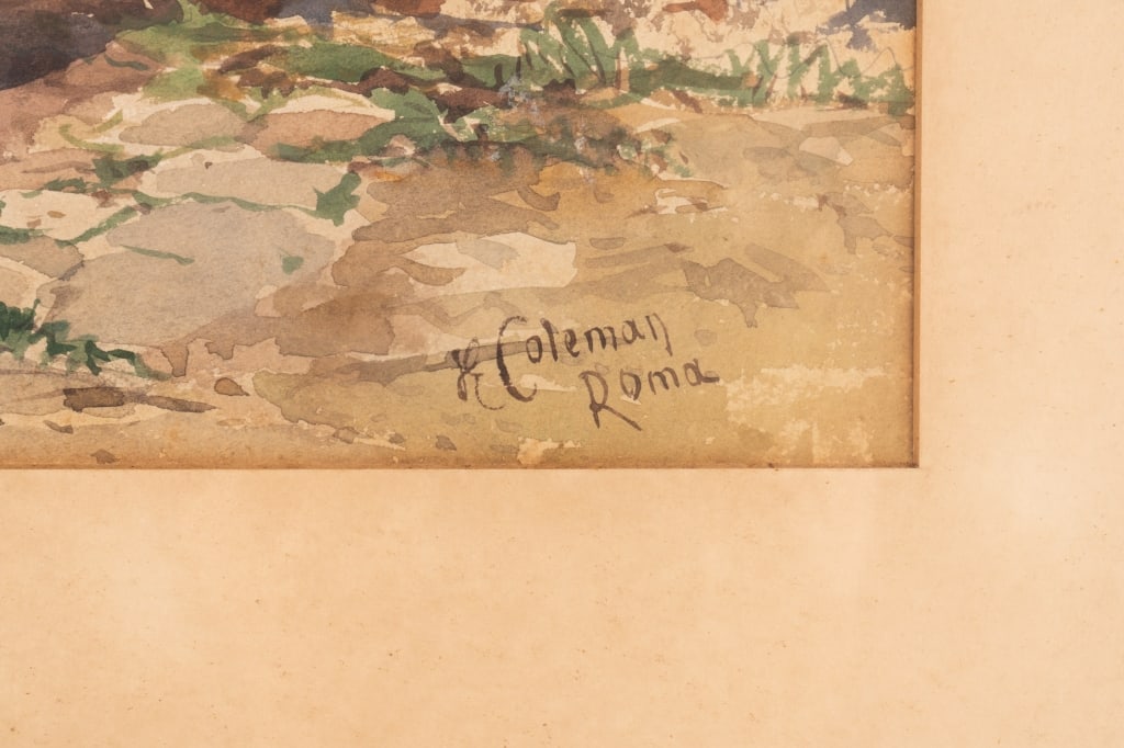 ENRICO COLEMAN, HORSEMAN, WATERCOLOR ON PAPER - 3