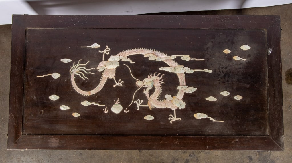 CHINESE HARDSTONE DRAGON MOTIF COFFEE TABLE - 5