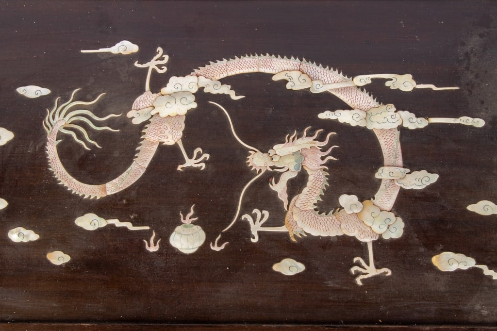 CHINESE HARDSTONE DRAGON MOTIF COFFEE TABLE - 6