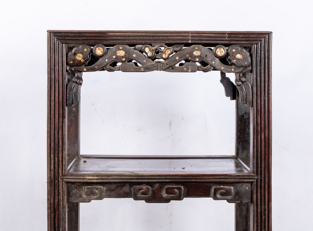 CHINESE EXPORT MARBLE TOP SIDE TABLE - 3