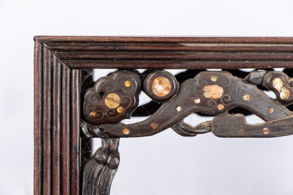 CHINESE EXPORT MARBLE TOP SIDE TABLE - 4