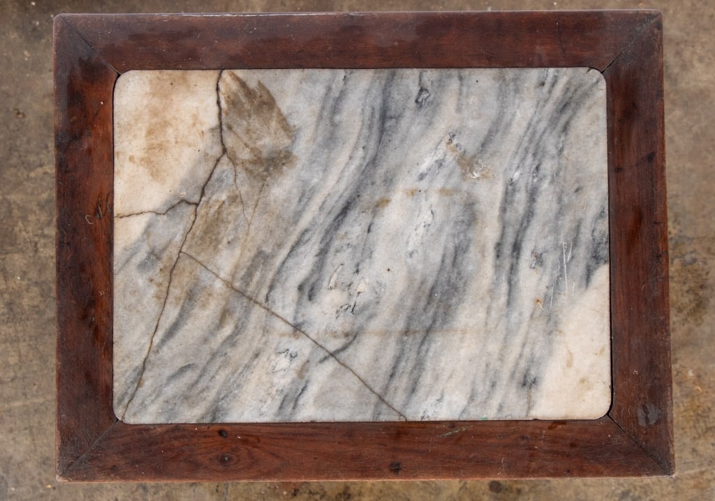 CHINESE EXPORT MARBLE TOP SIDE TABLE - 6