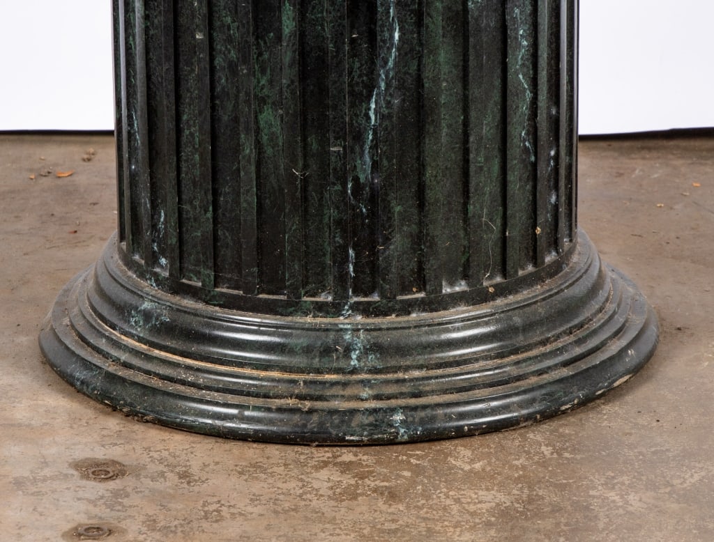 VINTAGE NEOCLASSICAL STYLE FAUX MARBLE PEDESTAL - 3