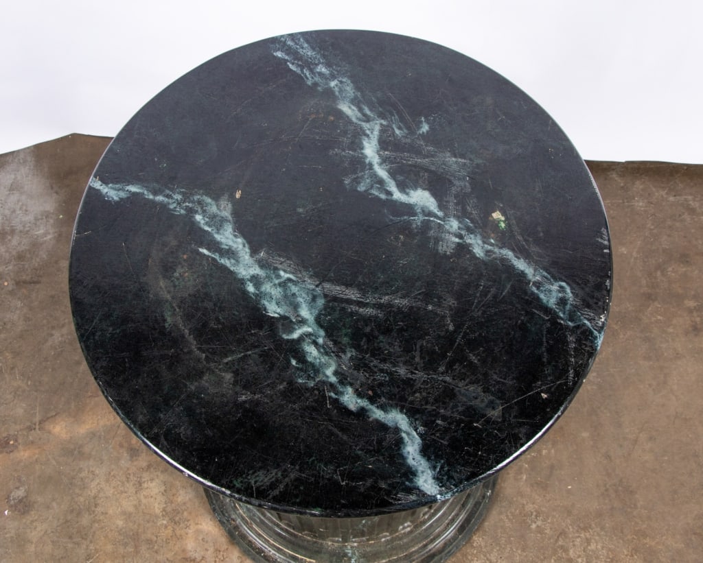 VINTAGE NEOCLASSICAL STYLE FAUX MARBLE PEDESTAL - 4