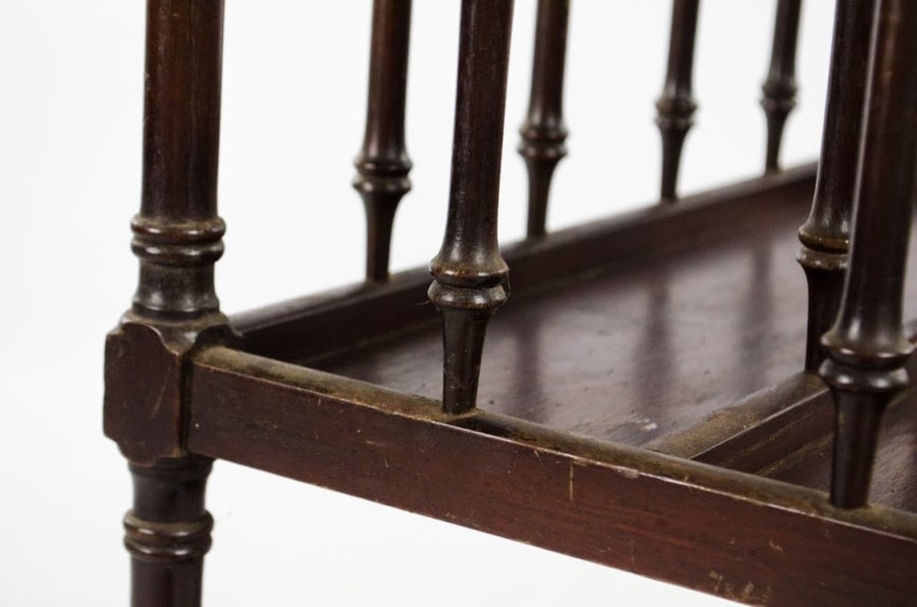 TWO-TIER WOOD MAGAZINE RACK/STAND - 11