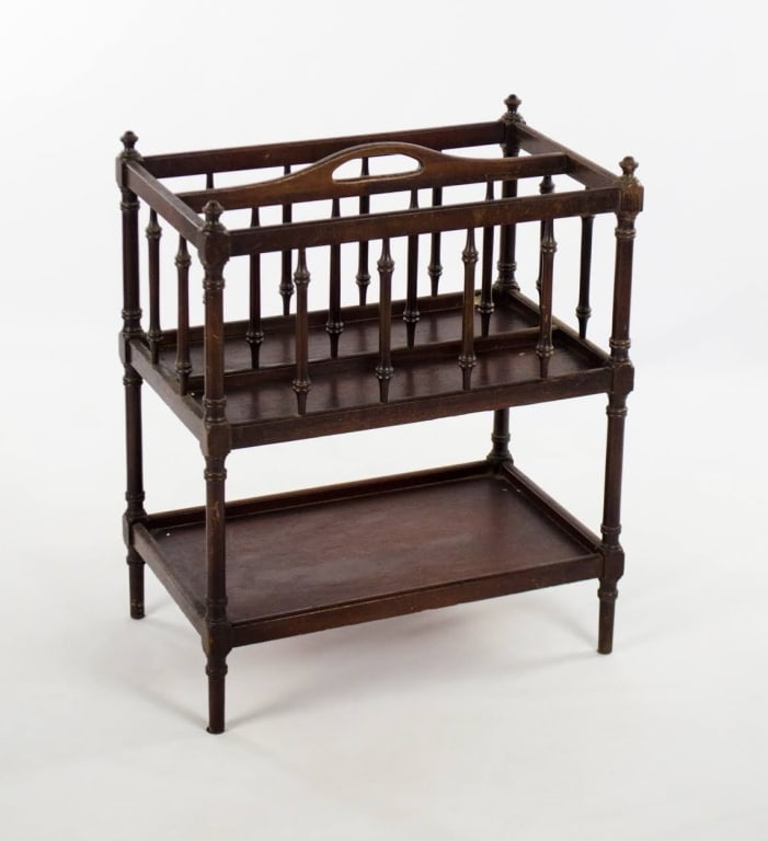 TWO-TIER WOOD MAGAZINE RACK/STAND - 3