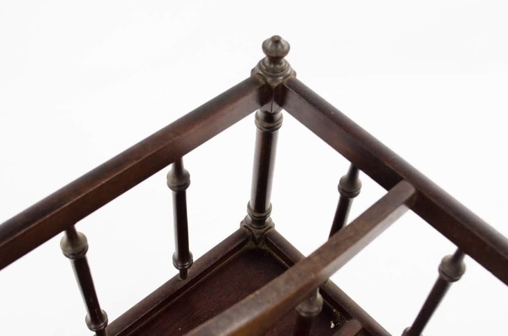 TWO-TIER WOOD MAGAZINE RACK/STAND - 5