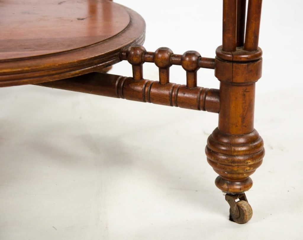 ANTIQUE CARVED SIDE TABLE - 6