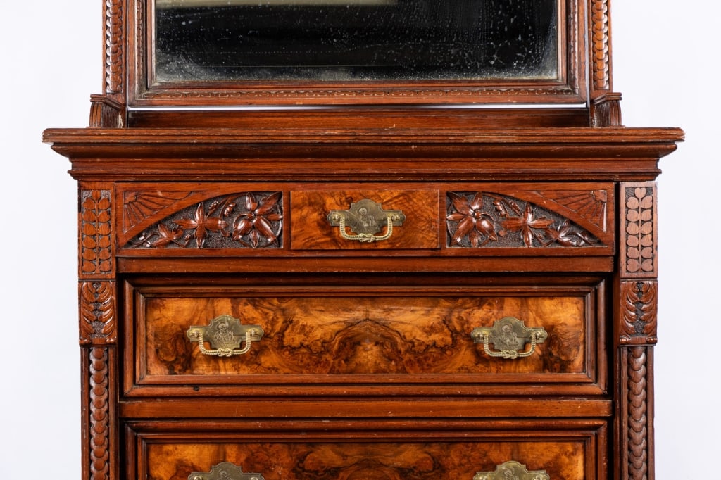 LATE 19TH CENTURY EASTLAKE WALNUT DRESSER - 6