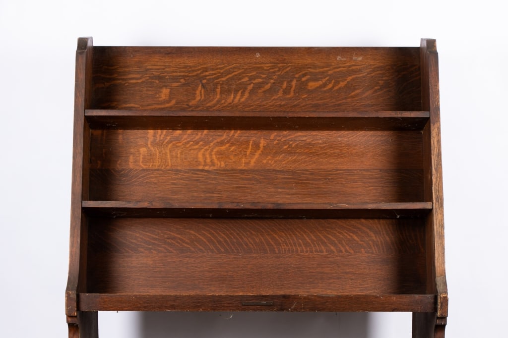EARLY 20TH CENTURY LIBRARY BUREAU MAKERS OAK BOOK DISPLAY - 3