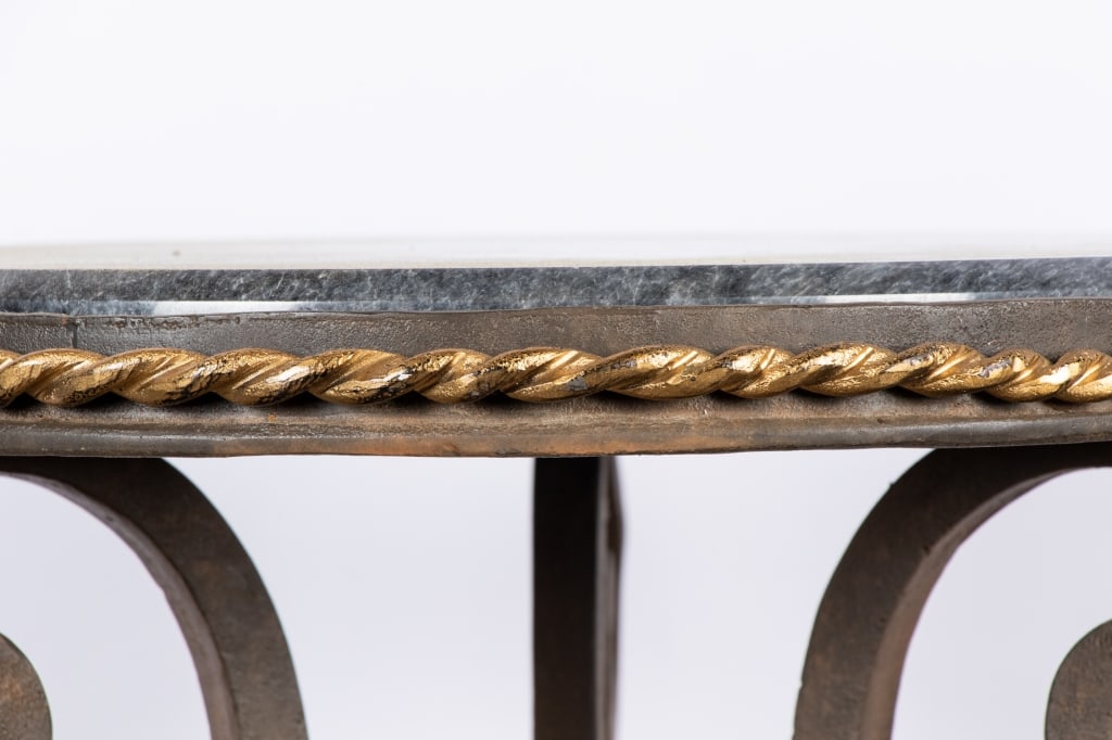 20TH CENTURY MARBLE TOP ACCENT TABLE WITH ROPE MOT - 5
