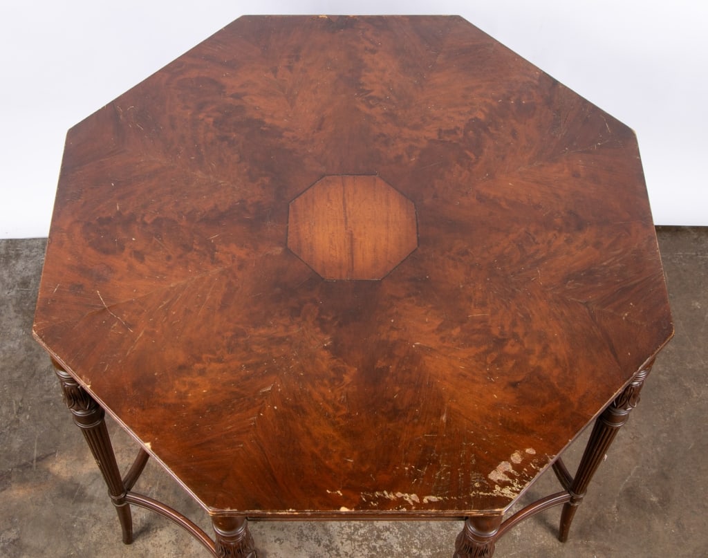EDWARDIAN STYLE OCTAGONAL TEA TABLE - 6