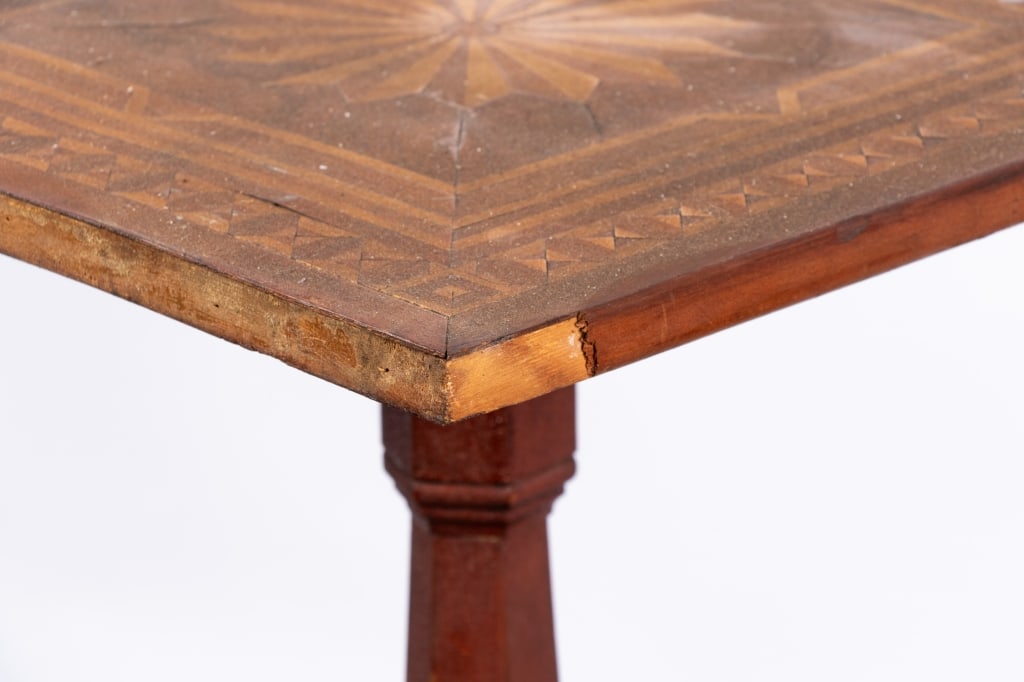19TH CENTURY AMERICAN INLAID TILT TOP TABLE - 6