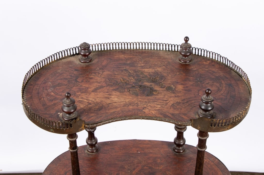 REGENCY FLORAL MARQUETRY INLAY SHELF - 3