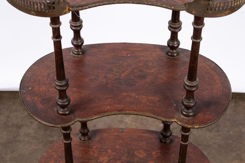 REGENCY FLORAL MARQUETRY INLAY SHELF - 4