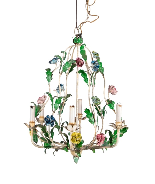 VINTAGE ITALIAN TOLEWARE CHANDELIER (1 of 7)