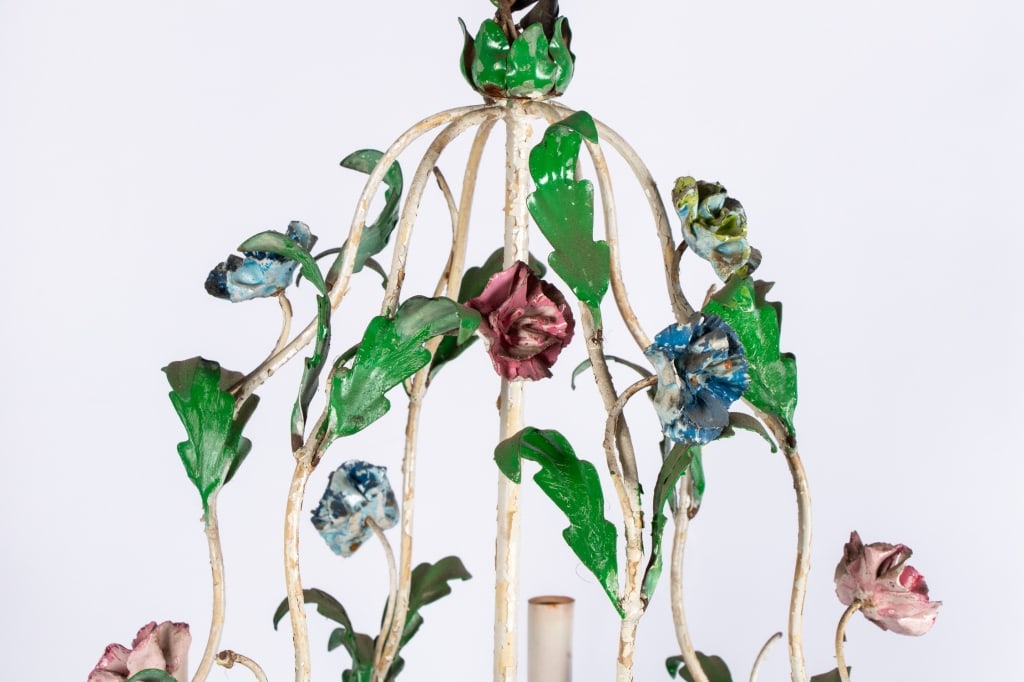 VINTAGE ITALIAN TOLEWARE CHANDELIER - 3