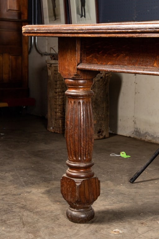 LARGE MAHOGANY LIBRARY TABLE - 10