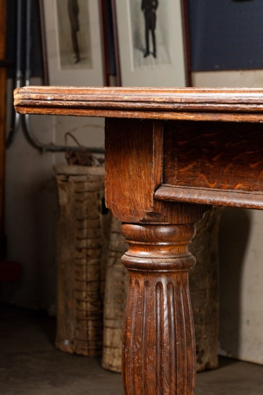 LARGE MAHOGANY LIBRARY TABLE - 11