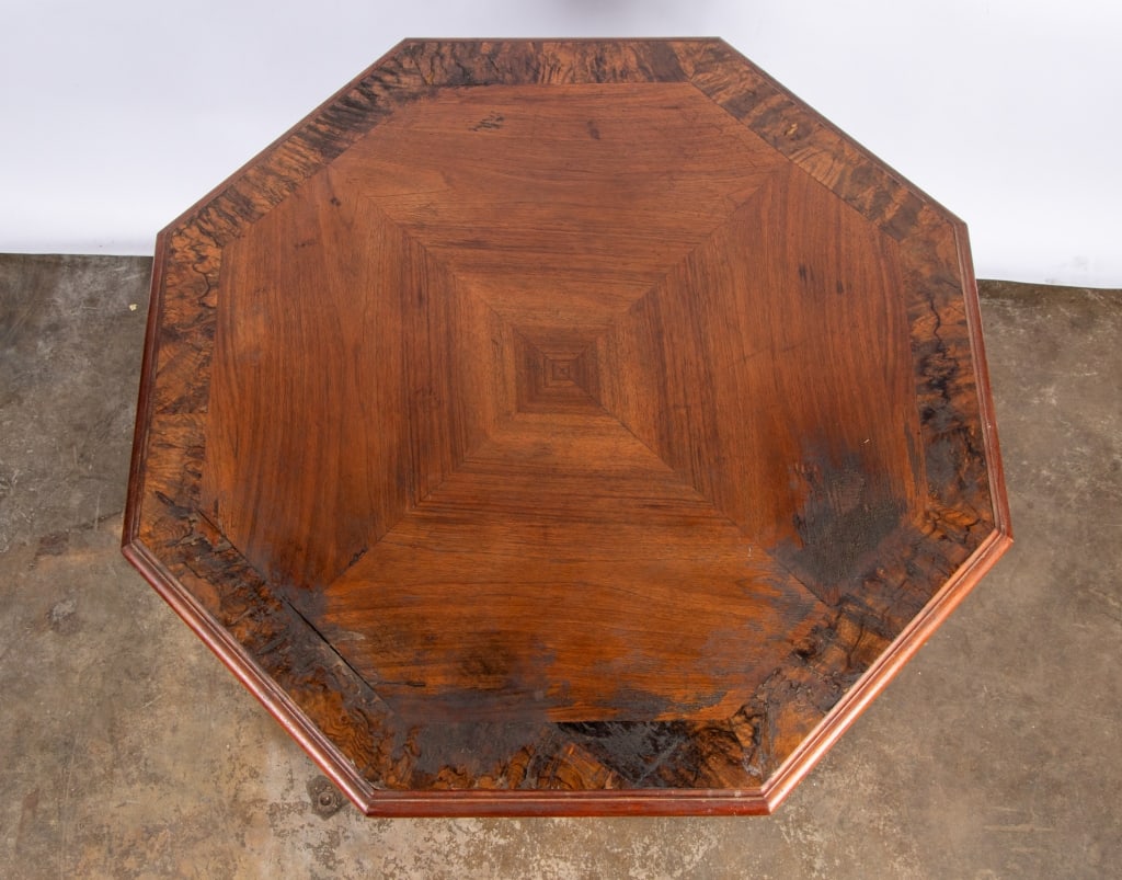 VICTORIAN GOTHIC REVIVAL OCTAGONAL TABLE - 4