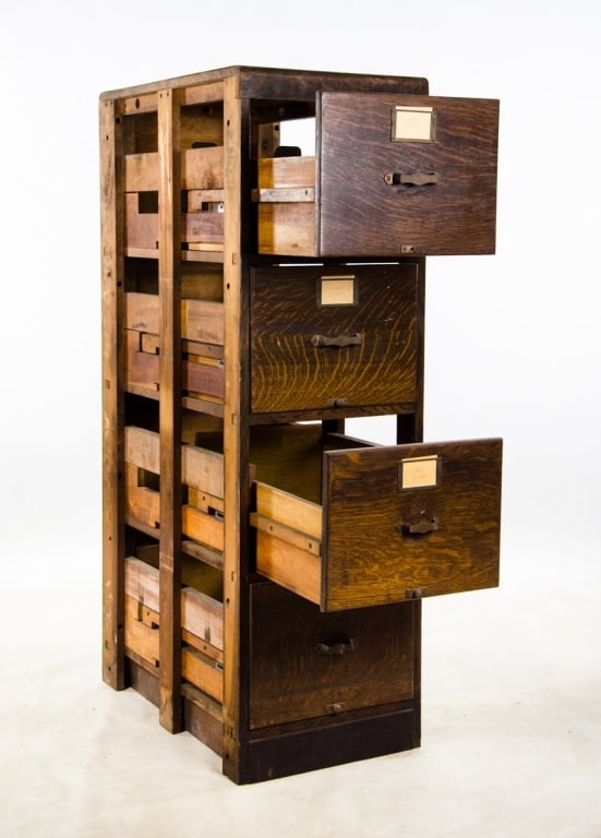 LIBRARY BUREAU FOUR-DRAWER FILE CABINET - 9