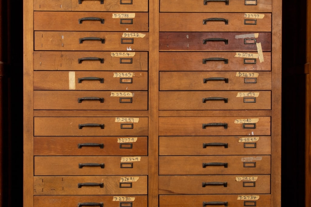 HAMILTON 40-DRAWER OAK FLAT FILE CABINET - 3